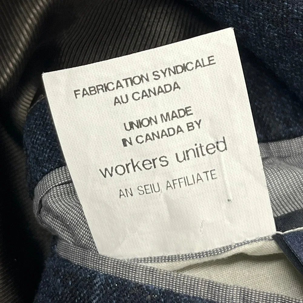 Cremieux Loro Piana Wool Blazer Sport Coat Mens 40L Blue Windowpane *Flaw